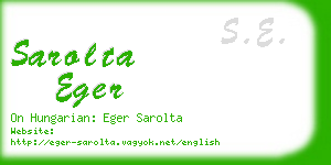 sarolta eger business card